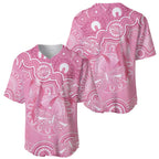 Australia Indigenous Baseball Jersey Pink Ribbon Breast Cancer Butterfly Aboriginal - Aussie Hoodie