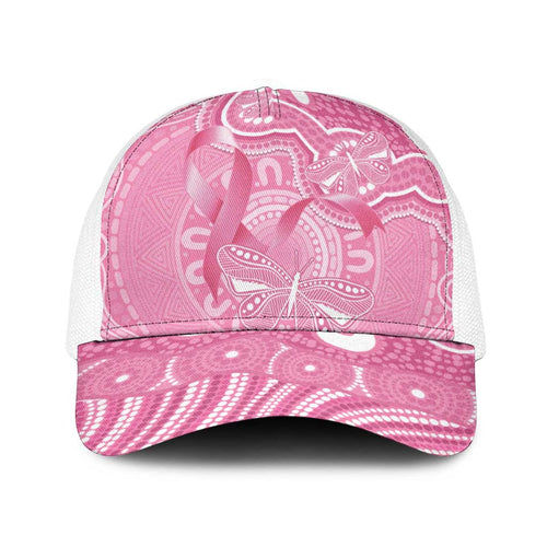 Australia Indigenous Baseball Net Cap Pink Ribbon Breast Cancer Butterfly Aboriginal - Aussie Hoodie