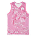 Australia Indigenous Basketball Jersey Pink Ribbon Breast Cancer Butterfly Aboriginal - Aussie Hoodie