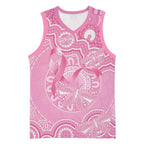 Australia Indigenous Basketball Jersey Pink Ribbon Breast Cancer Butterfly Aboriginal - Aussie Hoodie
