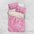 Australia Indigenous Bedding Set Pink Ribbon Breast Cancer Butterfly Aboriginal - Aussie Hoodie