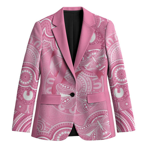 Australia Indigenous Blazer Pink Ribbon Breast Cancer Butterfly Aboriginal - Aussie Hoodie