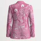 Australia Indigenous Blazer Pink Ribbon Breast Cancer Butterfly Aboriginal - Aussie Hoodie