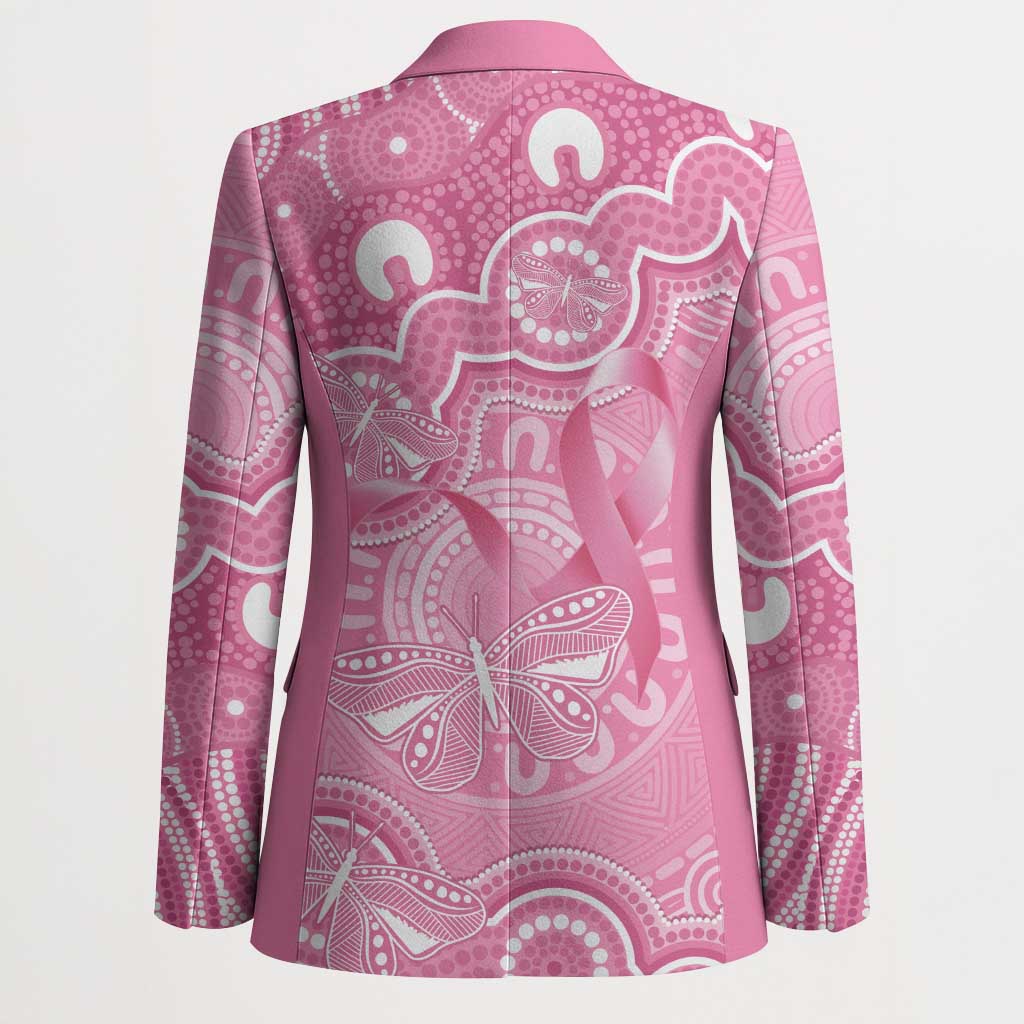 Australia Indigenous Blazer Pink Ribbon Breast Cancer Butterfly Aboriginal - Aussie Hoodie