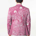 Australia Indigenous Blazer Pink Ribbon Breast Cancer Butterfly Aboriginal - Aussie Hoodie