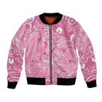 Australia Indigenous Bomber Jacket Pink Ribbon Breast Cancer Butterfly Aboriginal - Aussie Hoodie