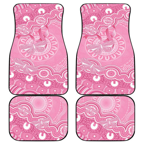 Australia Indigenous Car Mats Pink Ribbon Breast Cancer Butterfly Aboriginal - Aussie Hoodie