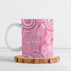 Australia Indigenous Ceramic Mug Pink Ribbon Breast Cancer Butterfly Aboriginal - Aussie Hoodie