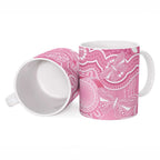 Australia Indigenous Ceramic Mug Pink Ribbon Breast Cancer Butterfly Aboriginal - Aussie Hoodie