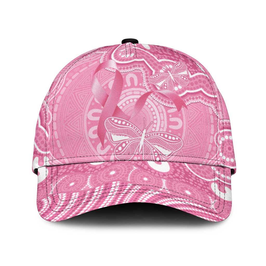 Australia Indigenous Classic Cap Pink Ribbon Breast Cancer Butterfly Aboriginal - Aussie Hoodie
