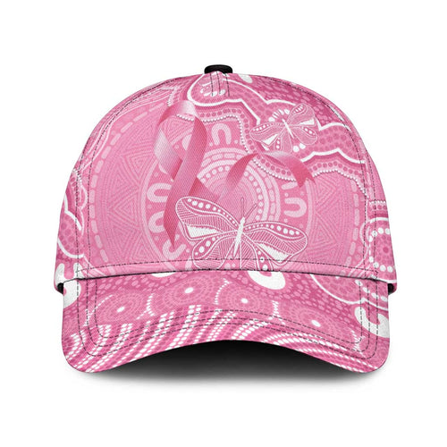 Australia Indigenous Classic Cap Pink Ribbon Breast Cancer Butterfly Aboriginal - Aussie Hoodie