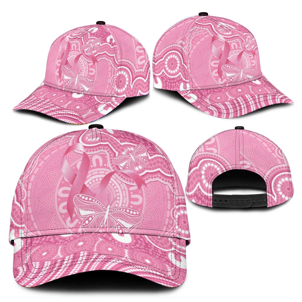 Australia Indigenous Classic Cap Pink Ribbon Breast Cancer Butterfly Aboriginal - Aussie Hoodie