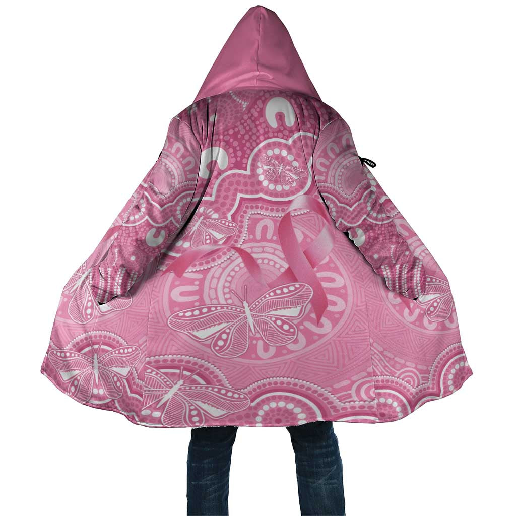 Australia Indigenous Cloak Pink Ribbon Breast Cancer Butterfly Aboriginal - Aussie Hoodie