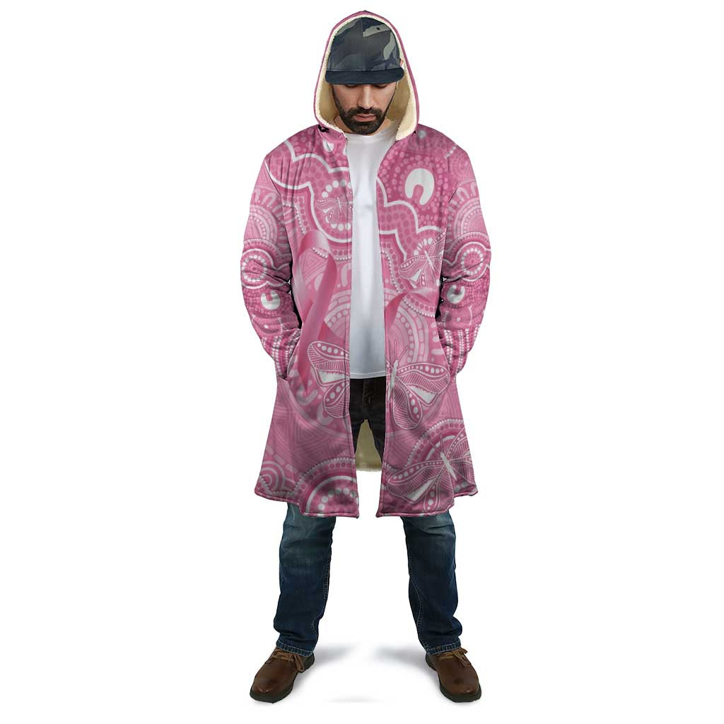 Australia Indigenous Cloak Pink Ribbon Breast Cancer Butterfly Aboriginal - Aussie Hoodie