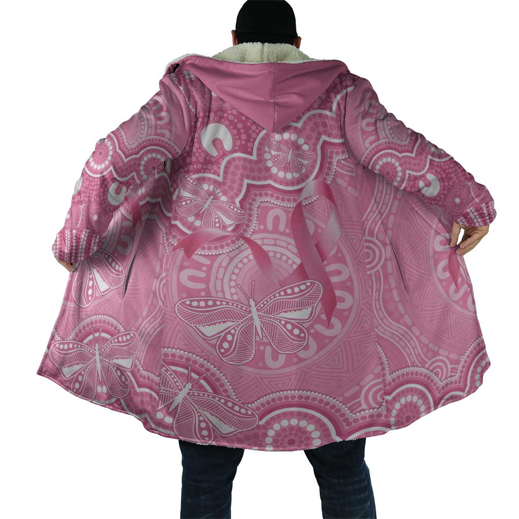 Australia Indigenous Cloak Pink Ribbon Breast Cancer Butterfly Aboriginal - Aussie Hoodie