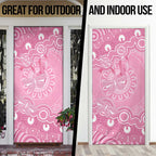 Australia Indigenous Door Cover Pink Ribbon Breast Cancer Butterfly Aboriginal - Aussie Hoodie