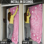 Australia Indigenous Door Cover Pink Ribbon Breast Cancer Butterfly Aboriginal - Aussie Hoodie