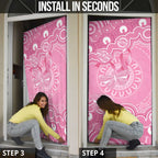 Australia Indigenous Door Cover Pink Ribbon Breast Cancer Butterfly Aboriginal - Aussie Hoodie