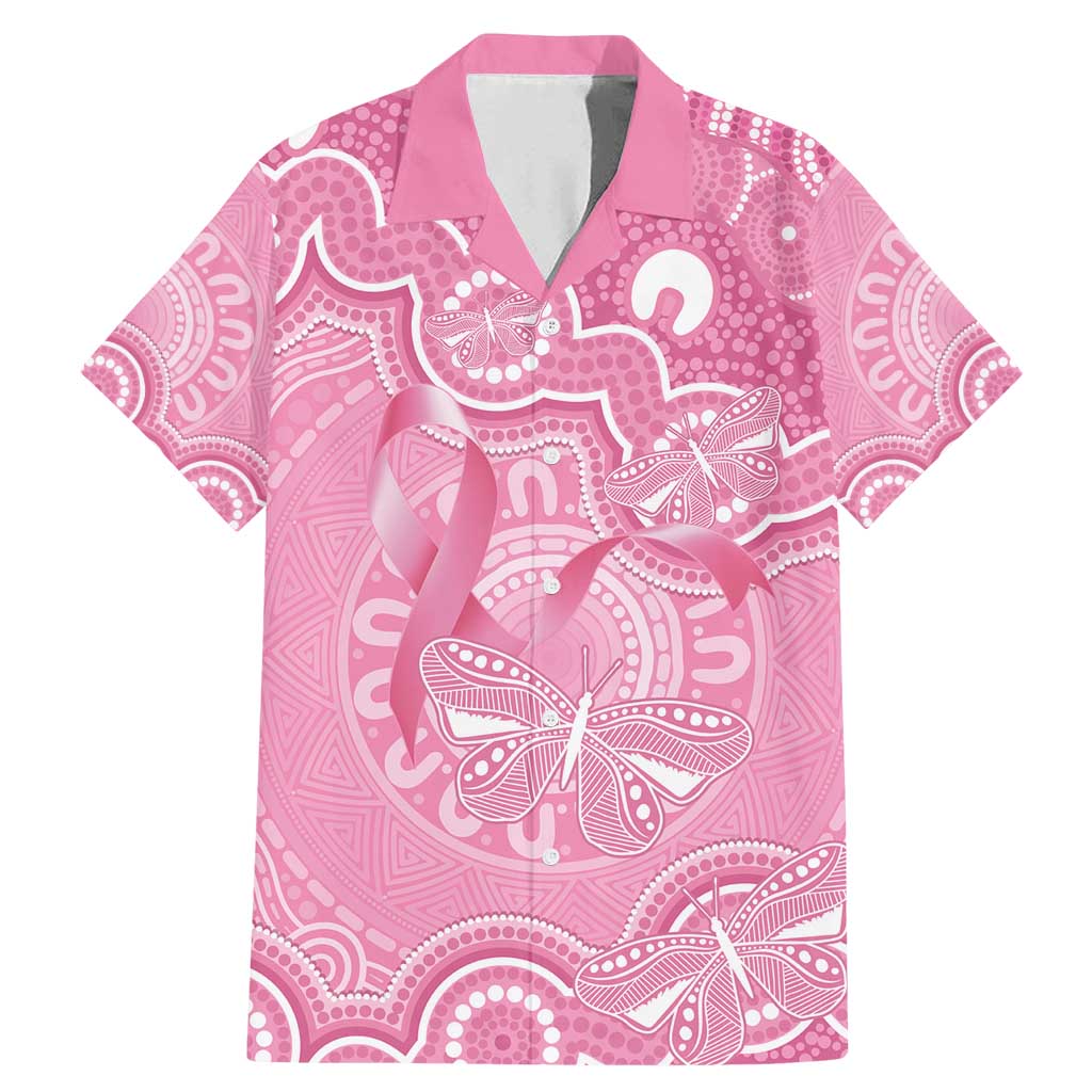 Australia Indigenous Family Matching Mermaid Dress and Hawaiian Shirt Pink Ribbon Breast Cancer Butterfly Aboriginal - Aussie Hoodie
