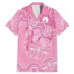 Australia Indigenous Family Matching Mermaid Dress and Hawaiian Shirt Pink Ribbon Breast Cancer Butterfly Aboriginal - Aussie Hoodie