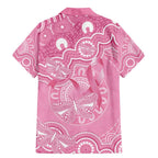 Australia Indigenous Family Matching Mermaid Dress and Hawaiian Shirt Pink Ribbon Breast Cancer Butterfly Aboriginal - Aussie Hoodie