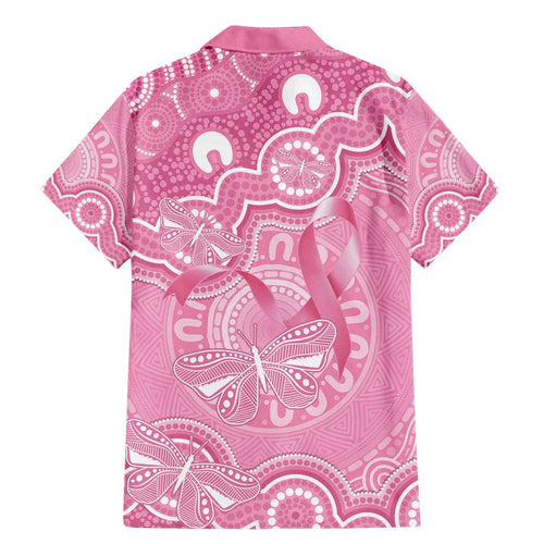 Australia Indigenous Family Matching Mermaid Dress and Hawaiian Shirt Pink Ribbon Breast Cancer Butterfly Aboriginal - Aussie Hoodie
