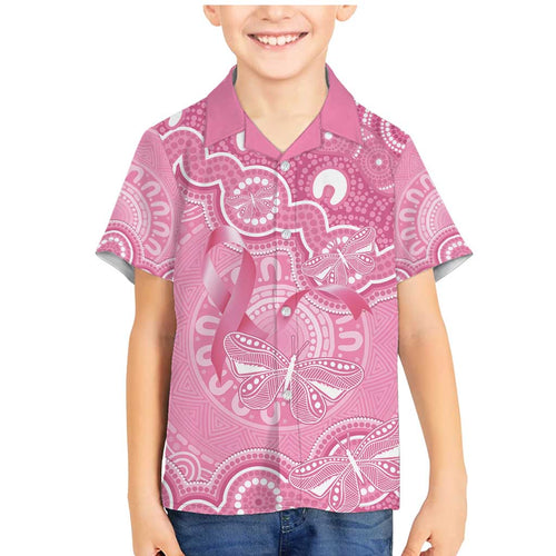 Australia Indigenous Family Matching Mermaid Dress and Hawaiian Shirt Pink Ribbon Breast Cancer Butterfly Aboriginal - Aussie Hoodie