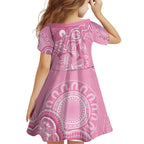 Australia Indigenous Family Matching Off Shoulder Maxi Dress and Hawaiian Shirt Pink Ribbon Breast Cancer Butterfly Aboriginal - Aussie Hoodie