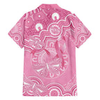 Australia Indigenous Family Matching Off Shoulder Maxi Dress and Hawaiian Shirt Pink Ribbon Breast Cancer Butterfly Aboriginal - Aussie Hoodie