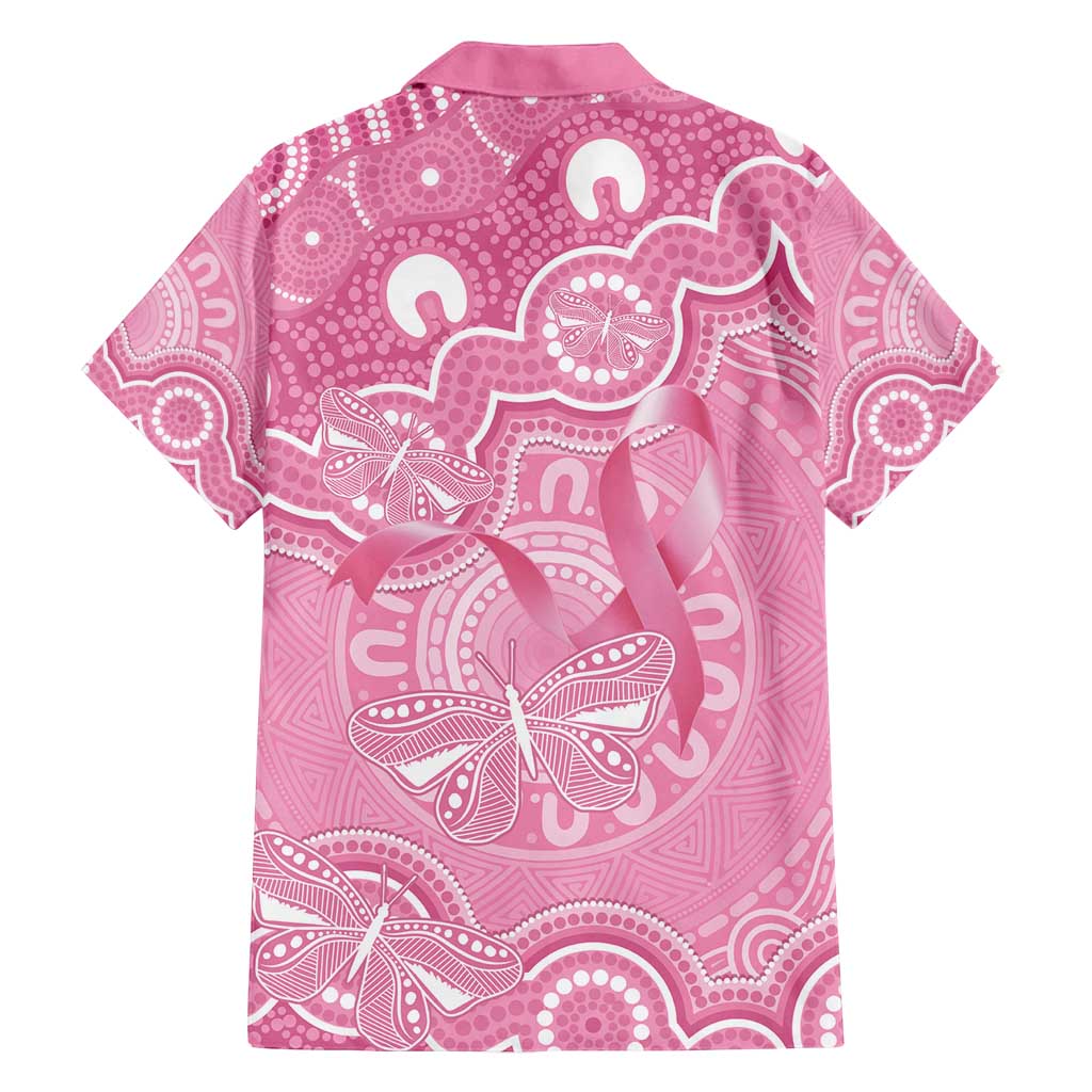 Australia Indigenous Family Matching Off Shoulder Short Dress and Hawaiian Shirt Pink Ribbon Breast Cancer Butterfly Aboriginal - Aussie Hoodie