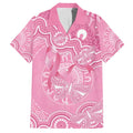 Australia Indigenous Family Matching Short Sleeve Bodycon Dress and Hawaiian Shirt Pink Ribbon Breast Cancer Butterfly Aboriginal - Aussie Hoodie