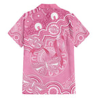 Australia Indigenous Family Matching Short Sleeve Bodycon Dress and Hawaiian Shirt Pink Ribbon Breast Cancer Butterfly Aboriginal - Aussie Hoodie