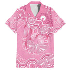 Australia Indigenous Family Matching Tank Maxi Dress and Hawaiian Shirt Pink Ribbon Breast Cancer Butterfly Aboriginal - Aussie Hoodie