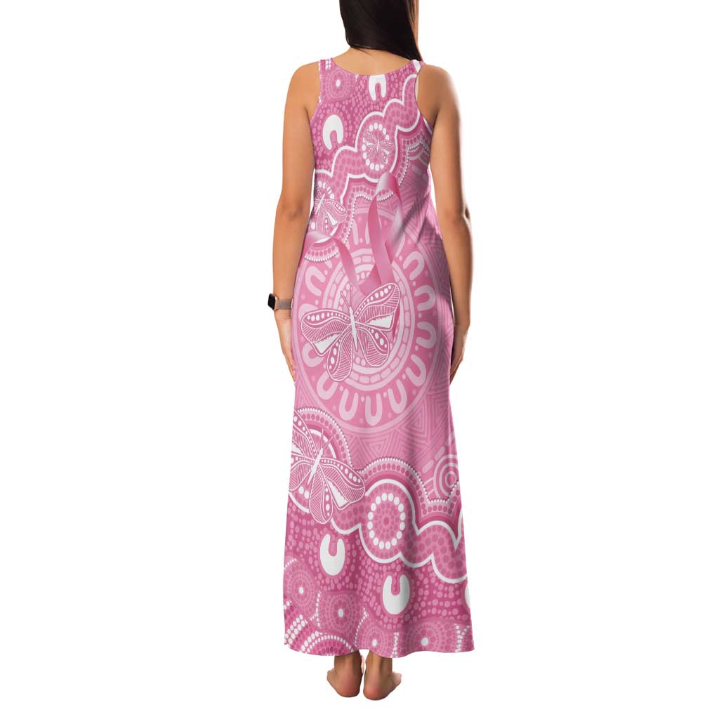 Australia Indigenous Family Matching Tank Maxi Dress and Hawaiian Shirt Pink Ribbon Breast Cancer Butterfly Aboriginal - Aussie Hoodie