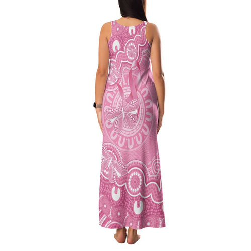Australia Indigenous Family Matching Tank Maxi Dress and Hawaiian Shirt Pink Ribbon Breast Cancer Butterfly Aboriginal - Aussie Hoodie