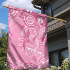 Australia Indigenous Garden Flag Pink Ribbon Breast Cancer Butterfly Aboriginal - Aussie Hoodie