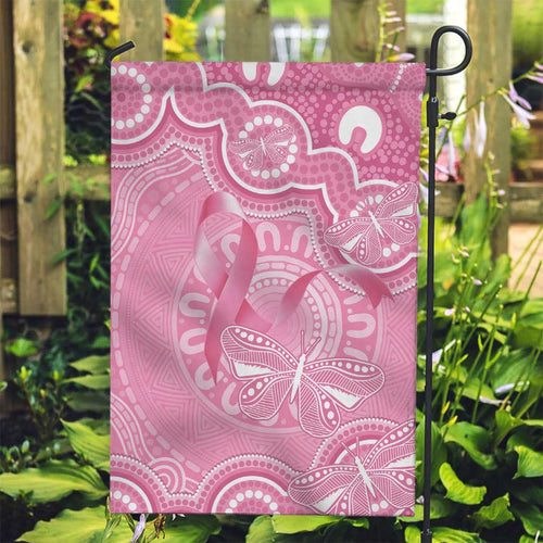 Australia Indigenous Garden Flag Pink Ribbon Breast Cancer Butterfly Aboriginal - Aussie Hoodie
