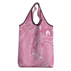 Australia Indigenous Grocery Bag Pink Ribbon Breast Cancer Butterfly Aboriginal - Aussie Hoodie