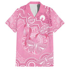 Australia Indigenous Hawaiian Shirt Pink Ribbon Breast Cancer Butterfly Aboriginal - Aussie Hoodie