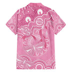 Australia Indigenous Hawaiian Shirt Pink Ribbon Breast Cancer Butterfly Aboriginal - Aussie Hoodie