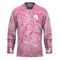 Australia Indigenous Hockey Jersey Pink Ribbon Breast Cancer Butterfly Aboriginal - Aussie Hoodie