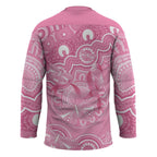 Australia Indigenous Hockey Jersey Pink Ribbon Breast Cancer Butterfly Aboriginal - Aussie Hoodie