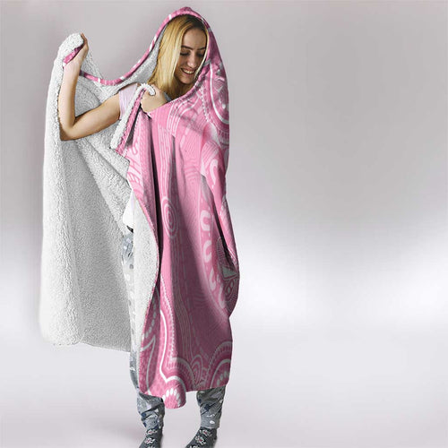 Australia Indigenous Hooded Blanket Pink Ribbon Breast Cancer Butterfly Aboriginal - Aussie Hoodie