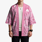 Australia Indigenous Kimono Pink Ribbon Breast Cancer Butterfly Aboriginal - Aussie Hoodie