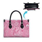 Australia Indigenous Leather Bag Pink Ribbon Breast Cancer Butterfly Aboriginal - Aussie Hoodie