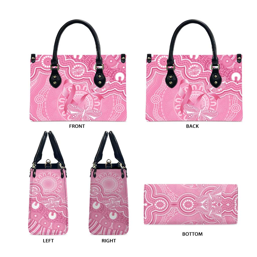 Australia Indigenous Leather Bag Pink Ribbon Breast Cancer Butterfly Aboriginal - Aussie Hoodie