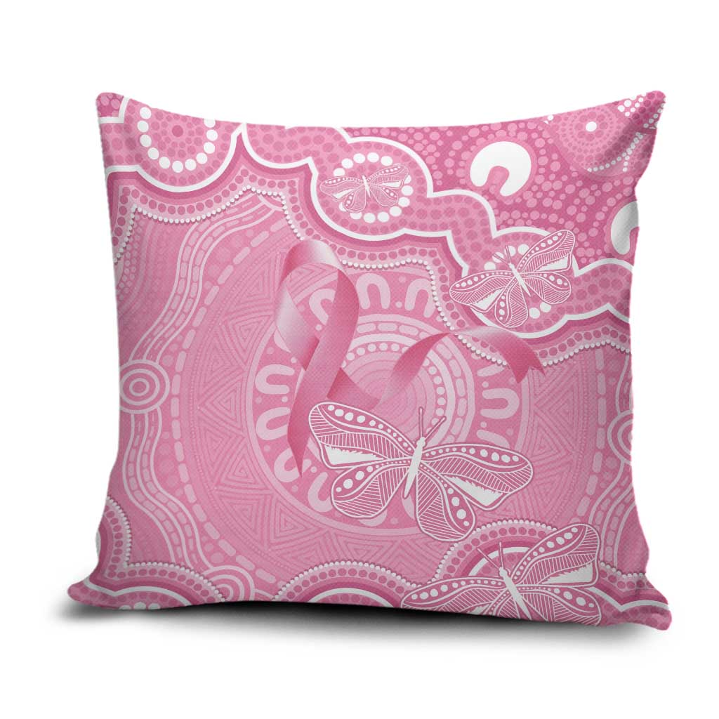 Australia Indigenous Pillow Cover Pink Ribbon Breast Cancer Butterfly Aboriginal - Aussie Hoodie