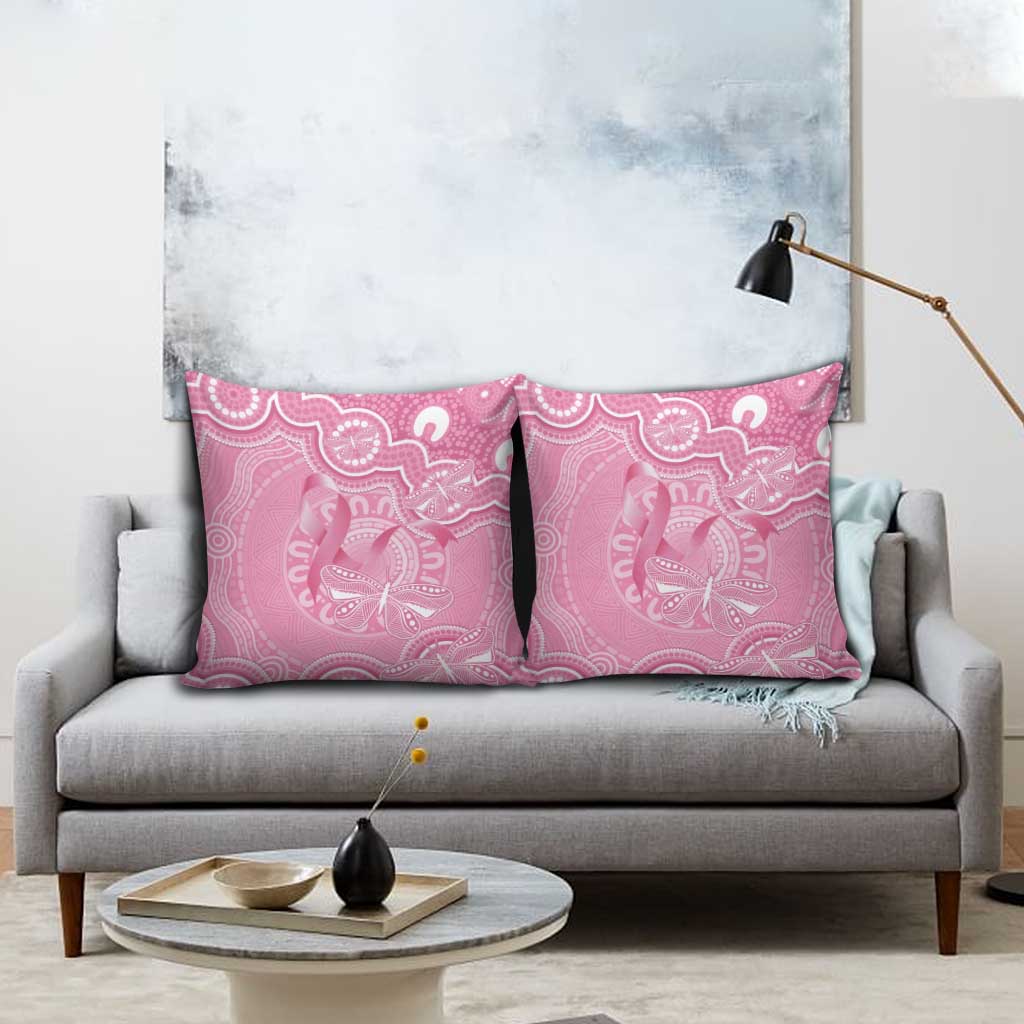 Australia Indigenous Pillow Cover Pink Ribbon Breast Cancer Butterfly Aboriginal - Aussie Hoodie