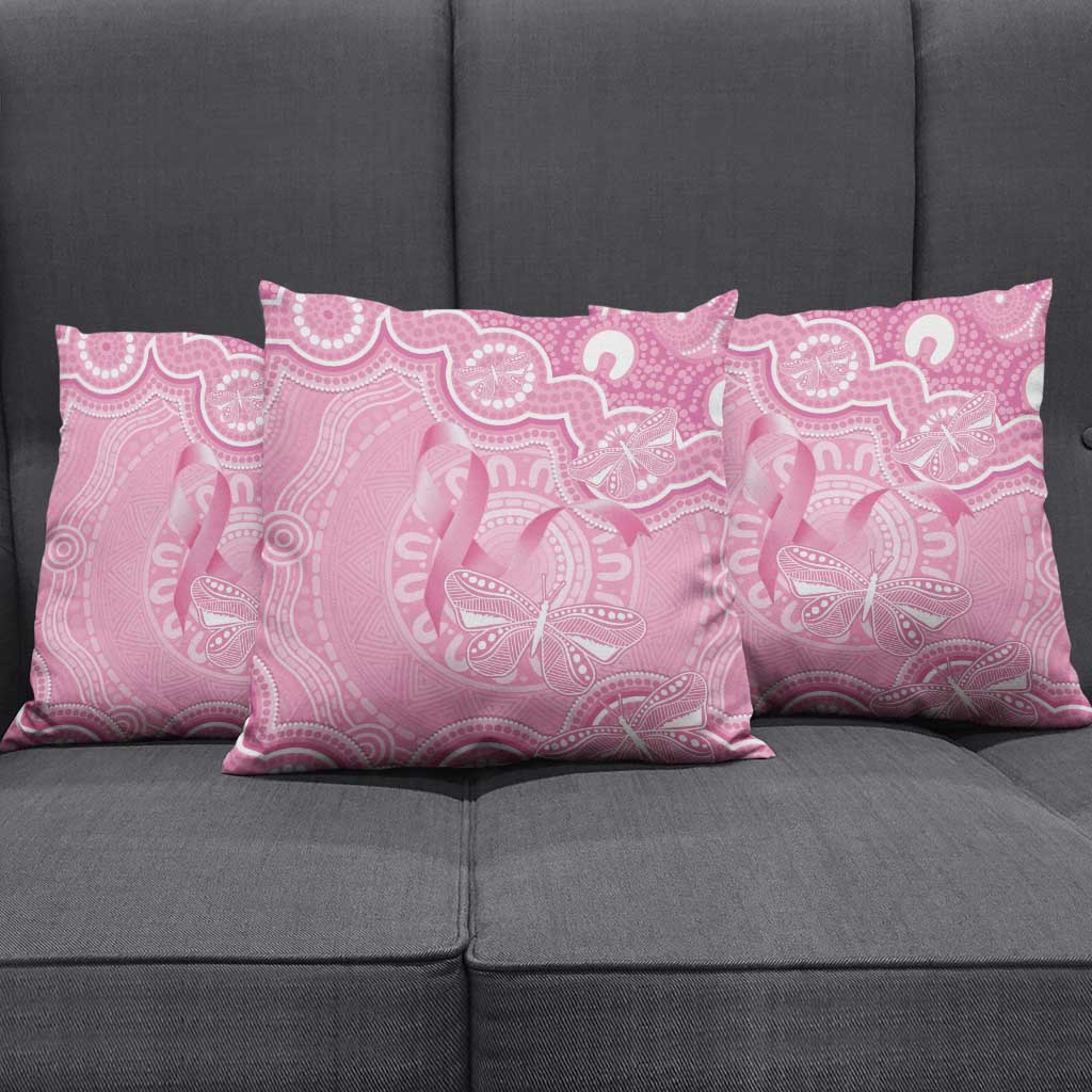 Australia Indigenous Pillow Cover Pink Ribbon Breast Cancer Butterfly Aboriginal - Aussie Hoodie