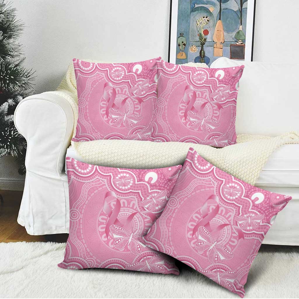 Australia Indigenous Pillow Cover Pink Ribbon Breast Cancer Butterfly Aboriginal - Aussie Hoodie